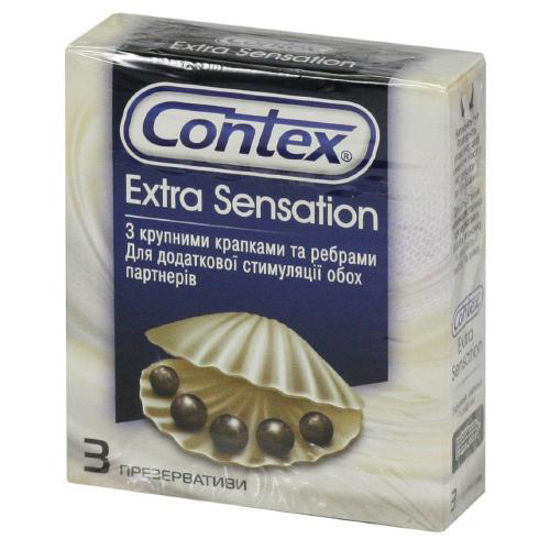 Презервативи латексні з силіконовою змазкой Contex Еxtra Sensation (Контекс Екстра Сенсейшн) №3